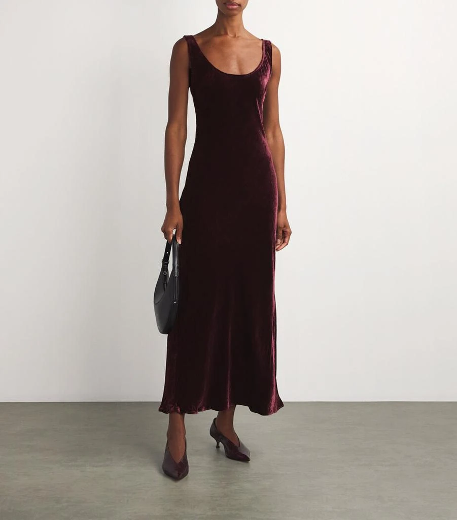 Ralph Lauren Silk-Blend Velvet Maxi Dress 2