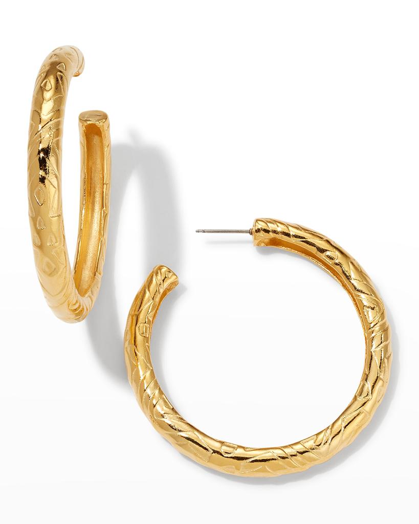 BEN-AMUN Textured Gold Hoop Earrings