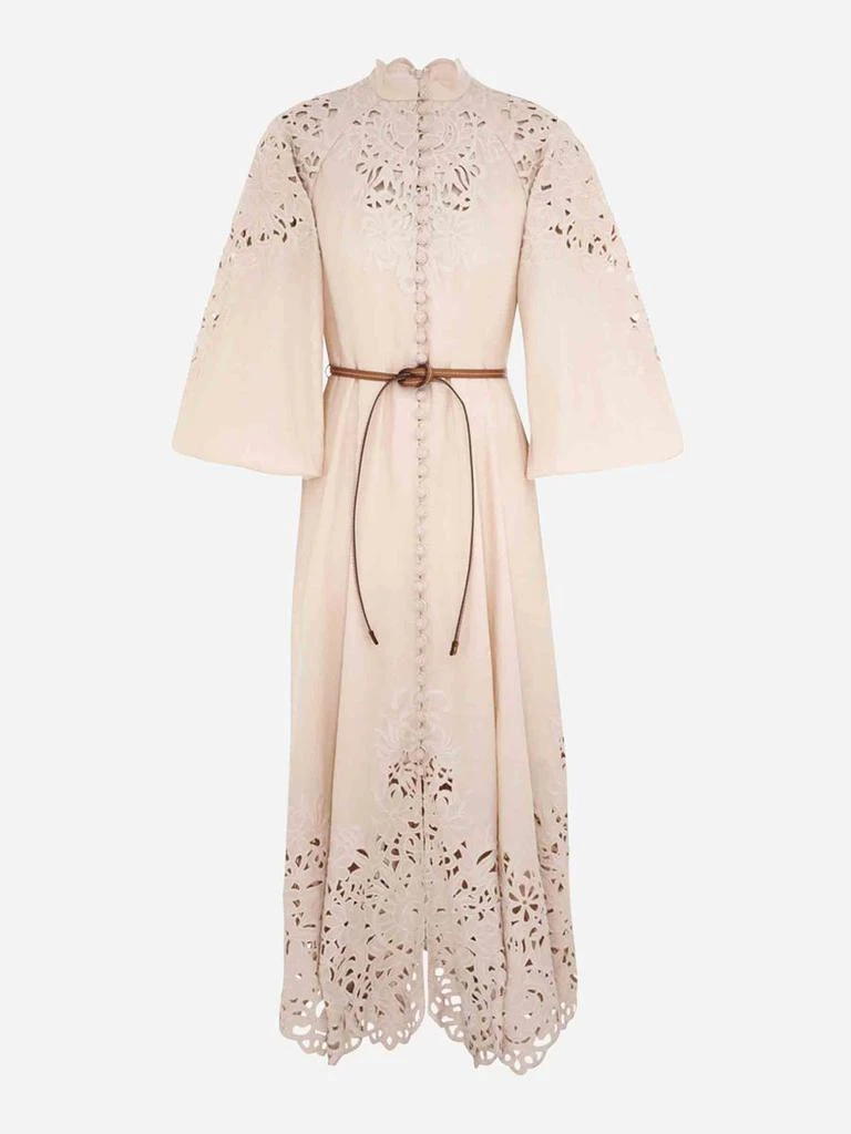volume sleeve midi dress Stine Goya Floral Print Puff Sleeve Midi Dress in Umber Windflower at Nordstrom, Size Xx-Small