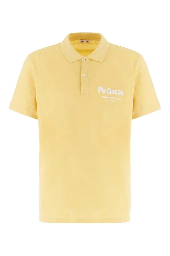 Alexander McQueen Alexander McQueen Graffiti Printed Polo Shirt 1