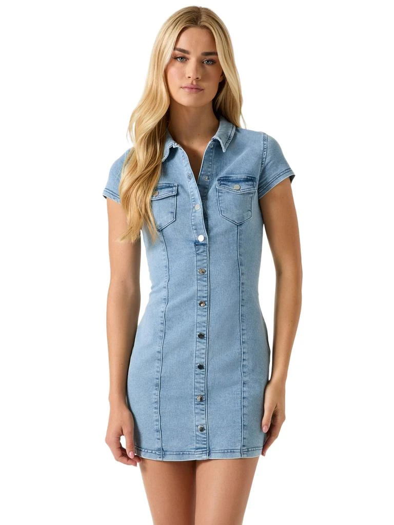 Guess Factory Natalia Snap-Front Denim Dress