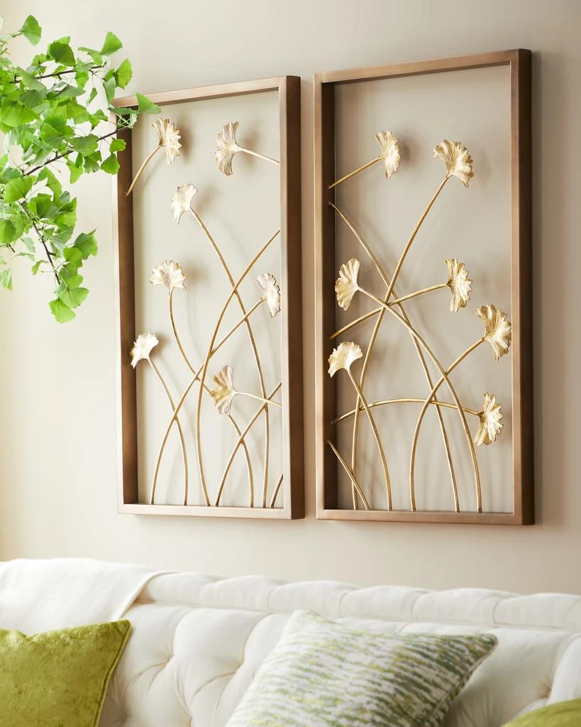 Neiman Marcus Ginkgo Wall Panels, Set of 2 2