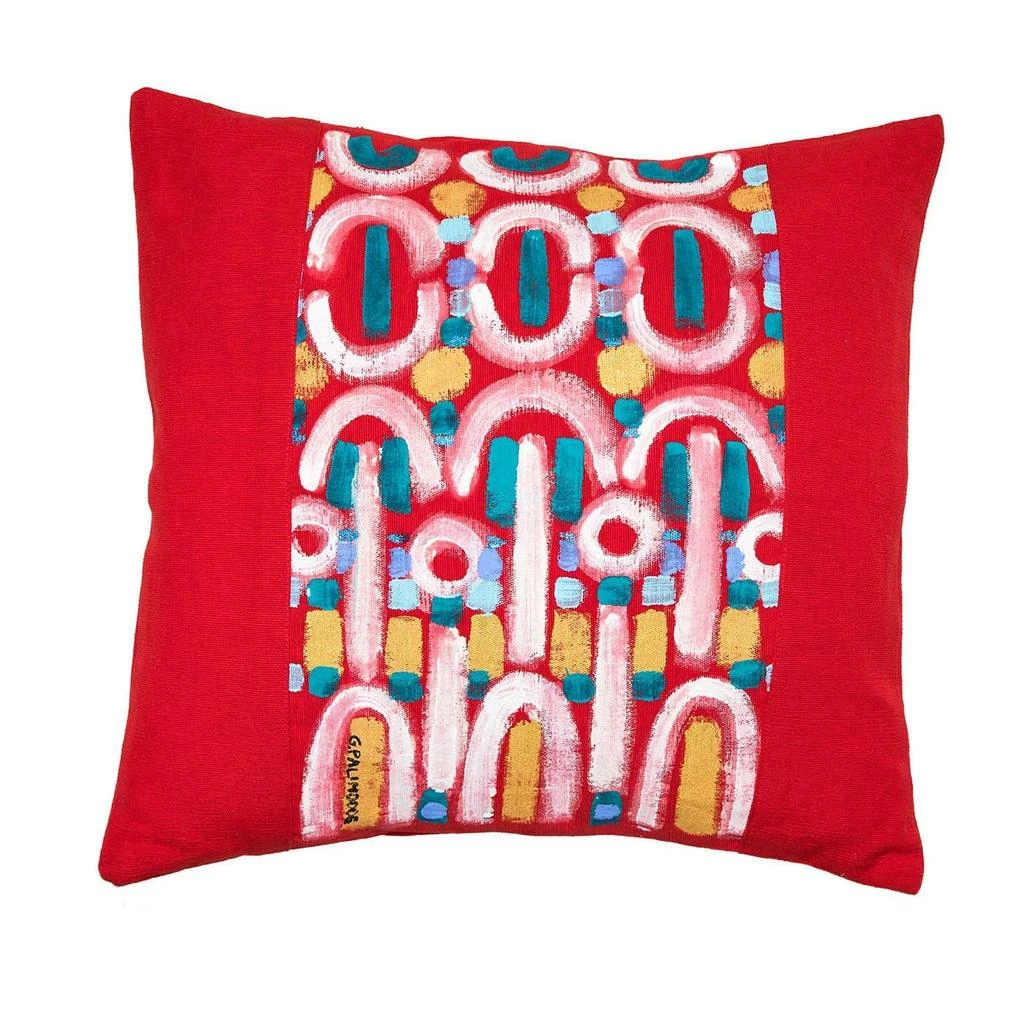 Le Botteghe Su Gologone Cotton Hand Painted Indoor Cushion 50x50 cm 1