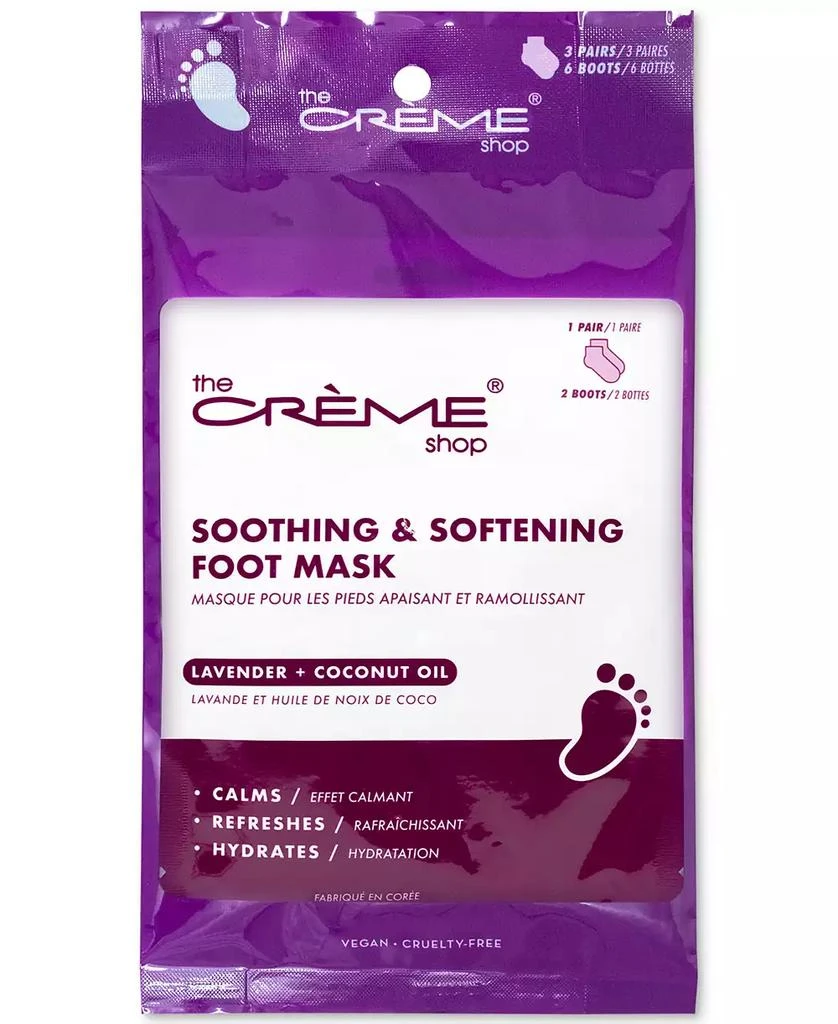The Creme Shop Soothing & Softening Foot Mask, 3-Pk. 2