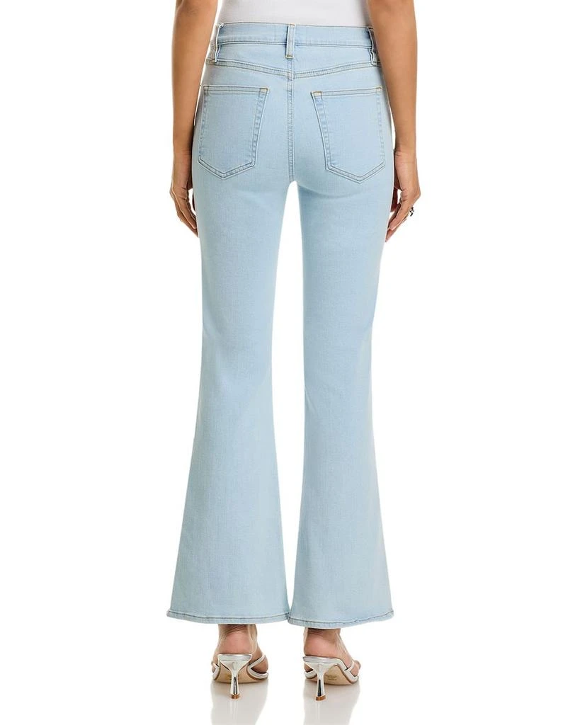 FRAME The Icon High Rise Flared Jeans in Feather Raw After 3