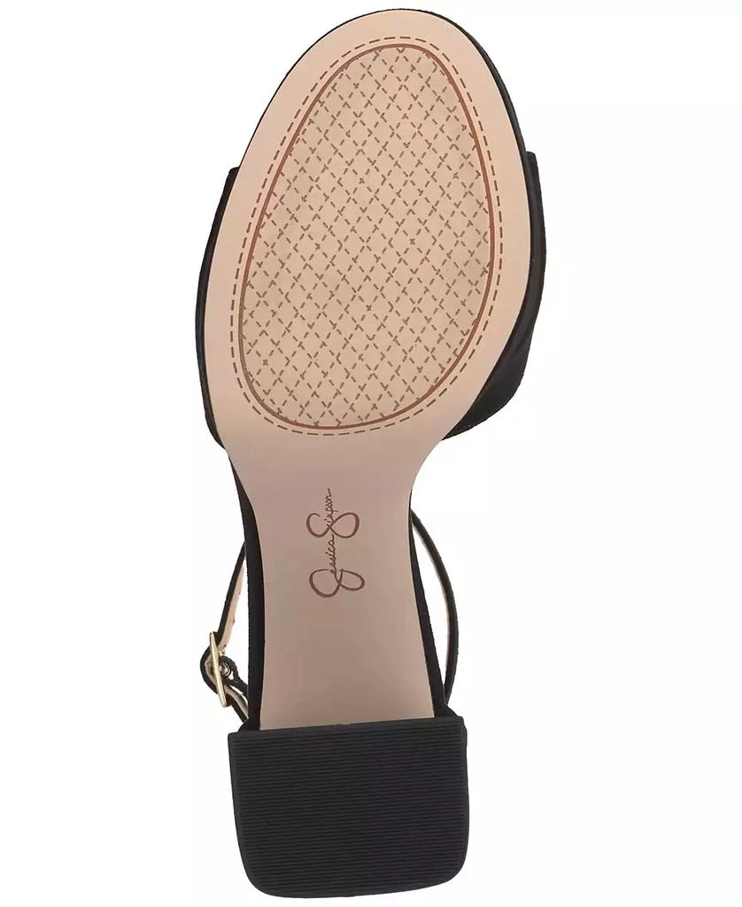Jessica Simpson Women's Kaliah Ankle-Strap Block-Heel Dress Sandals 5