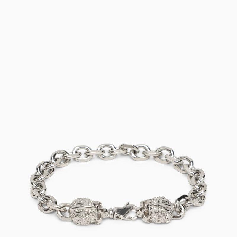 Emanuele Bicocchi Men's 925 Skull Chain Bracelet