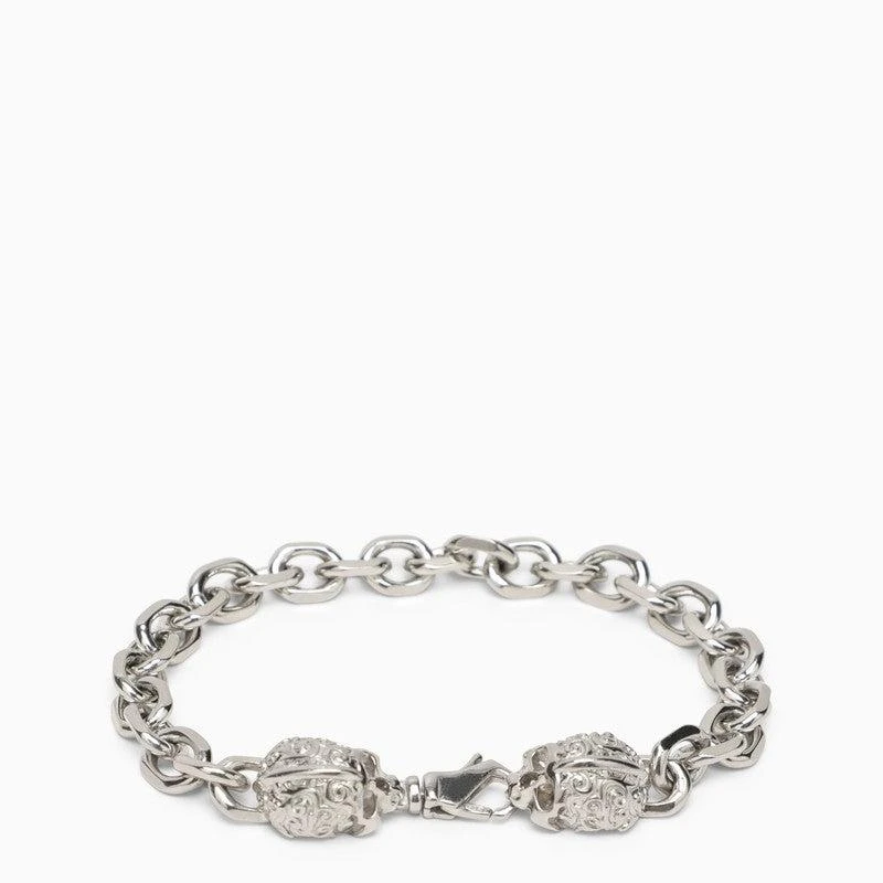 Emanuele Bicocchi Men's 925 Skull Chain Bracelet 2