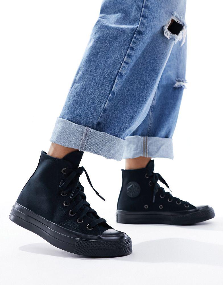 asos black high top converse