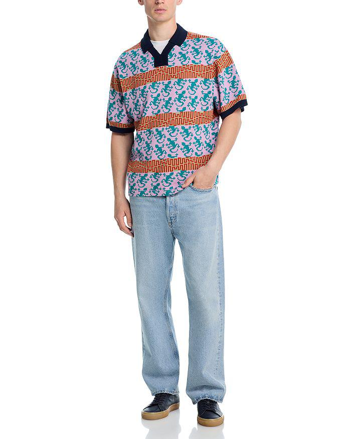Pleasures Gecko Jacquard Regular Fit Polo Sweater
