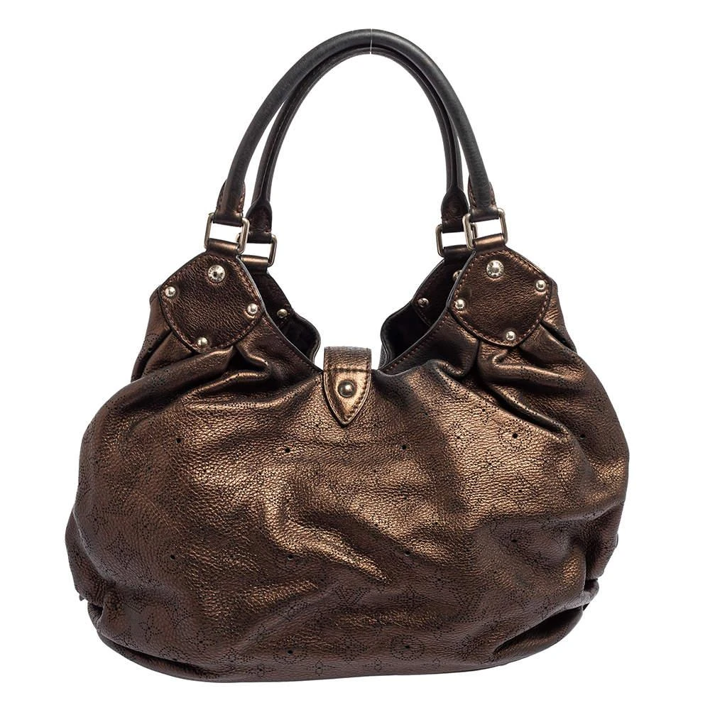 Louis Vuitton Louis Vuitton Bronze Monogram Mahina Leather L Bag 4