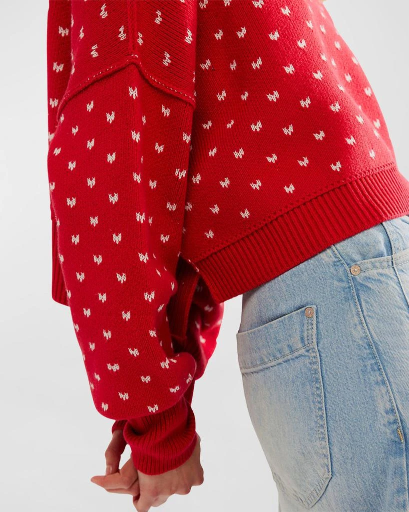 Free People Easy Street Patterned Crop Sweater 2