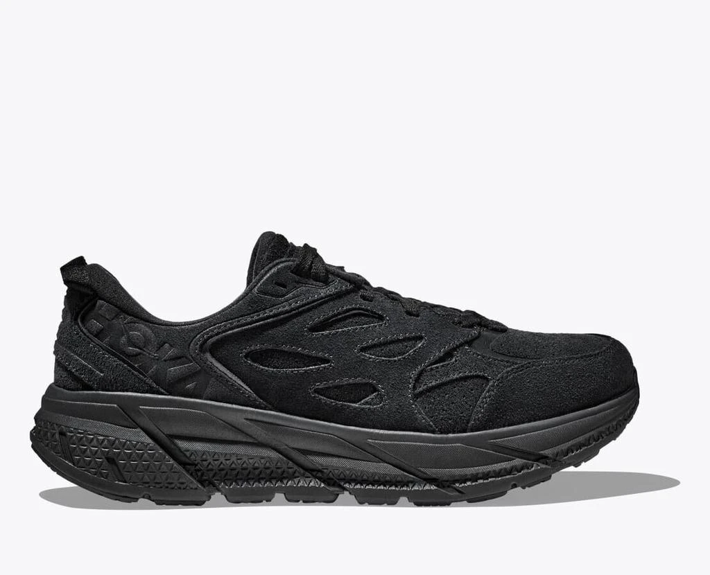 Hoka One One Clifton L Suede 1122571-BBLC Mens US 6.5 Black Running Shoes TF1964 2