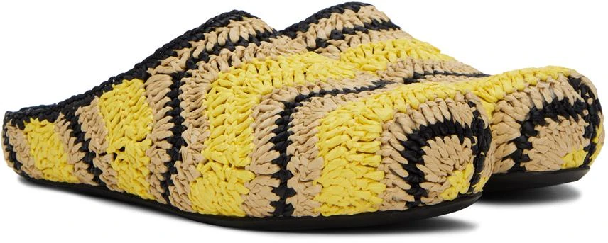 Marni Yellow & Beige No Vacancy Inn Edition Fussbett Sabot Mules 4