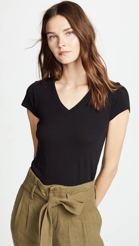 L'Agence Becca V Neck Tee 1