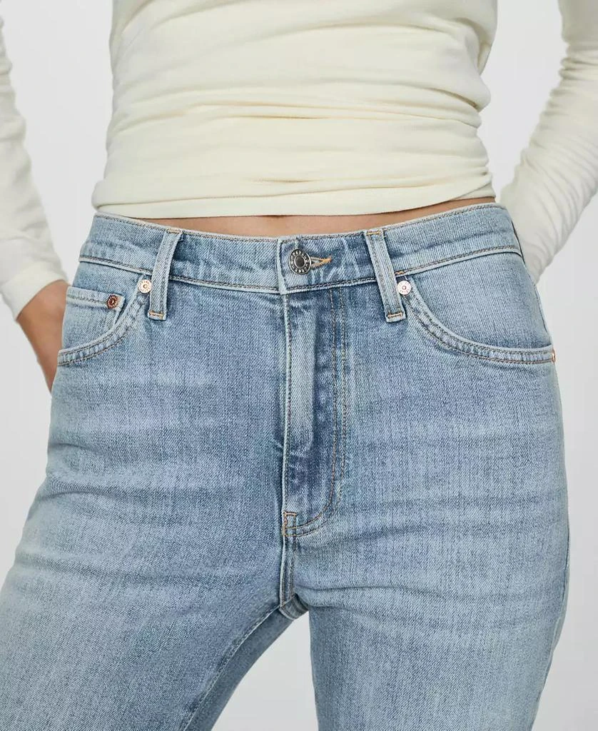 Mango Women's Claudia Slim Crop Waxed Jeans 4