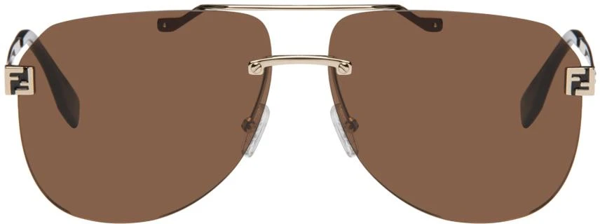 Fendi Gold Fendi Sky Sunglasses 1