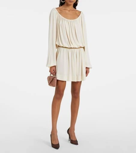 Yves Saint Laurent Ruffled jersey minidress 2
