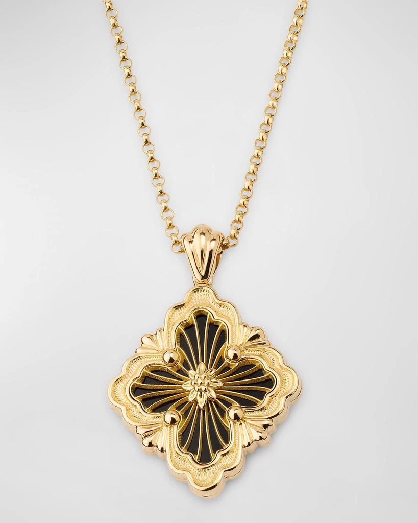 Buccellati Opera Tulle 18K Yellow Gold Pendant Necklace with Onyx, Large 1