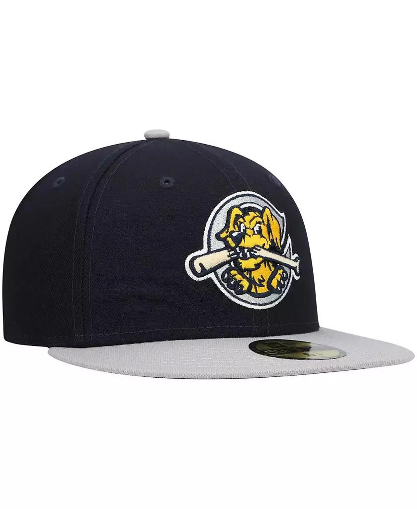 New Era Men's Navy Charleston RiverDogs Authentic Collection Road 59FIFTY Fitted Hat 3