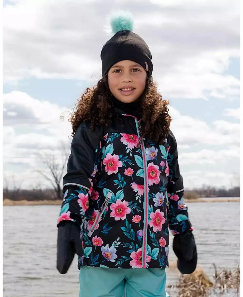 Deux par Deux Girl Stretch Jersey Hat with Pompom - Toddler|Child 2