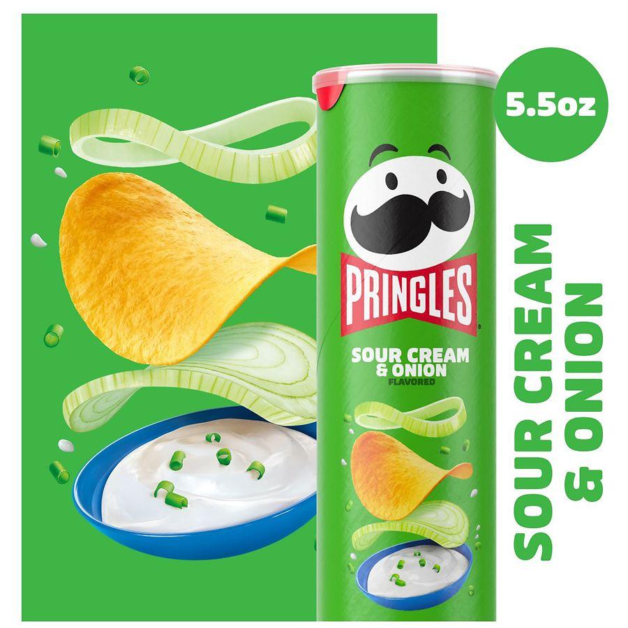 Pringles Potato Crisps Chips Sour Cream and Onion