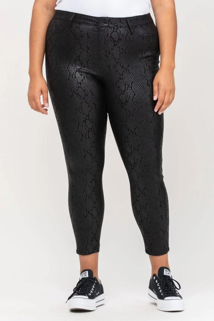 CELLO Cello - Curvy Mid Rise Crop Python Skinny Pants