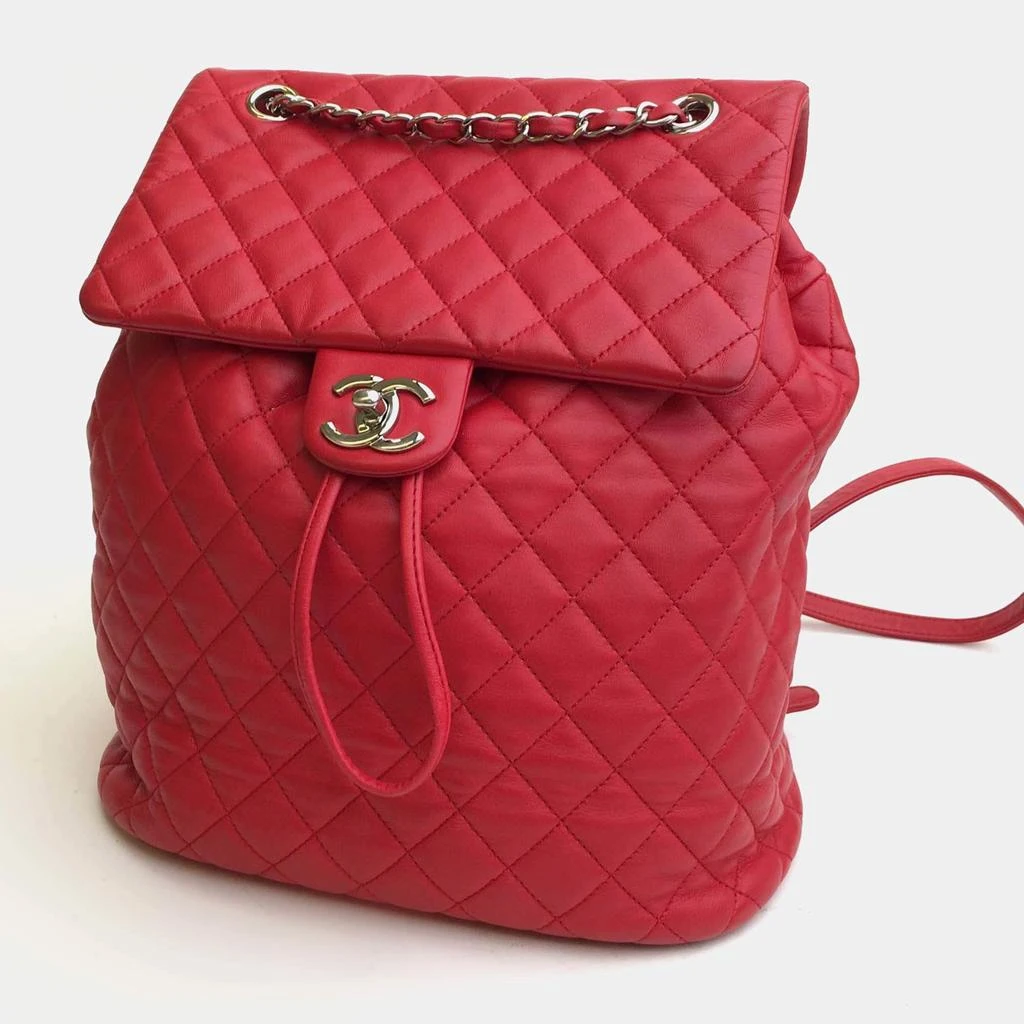 Chanel Chanel Red Leather Small Urban Spirit Backpacks 4