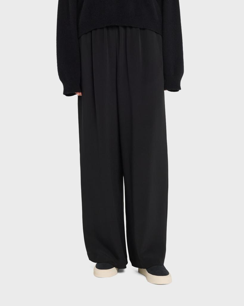 Eskandar Flared Midweight Crepe Trousers