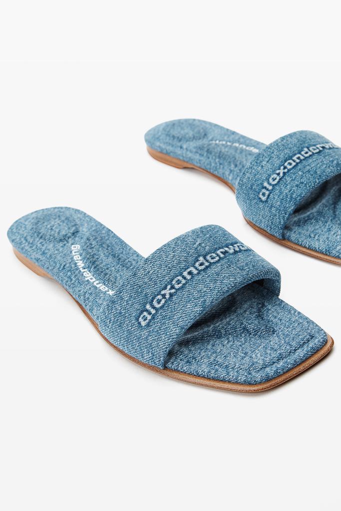 Alexander Wang Vy slide Sandal in Denim