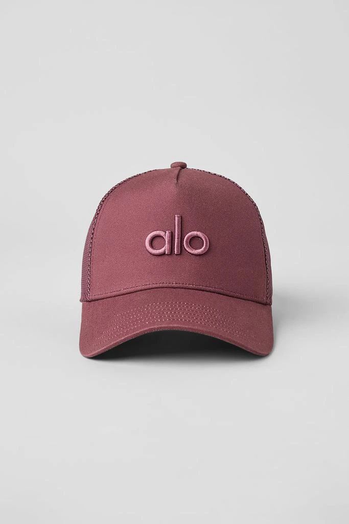 Alo District Trucker Hat - Burgundy Truffle 3
