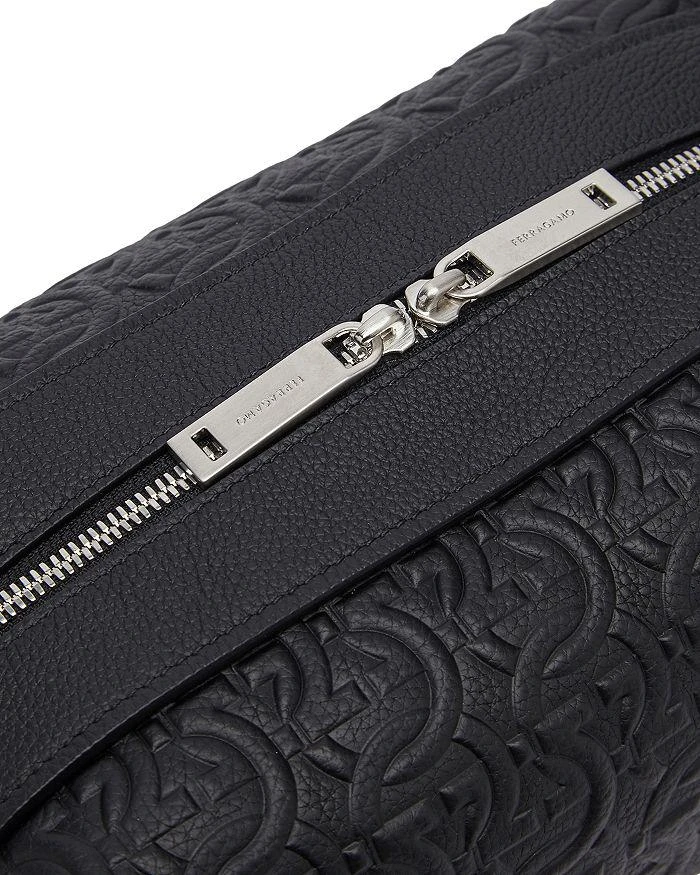 Salvatore Ferragamo Men's Embossed Leather Dopp Kit 5