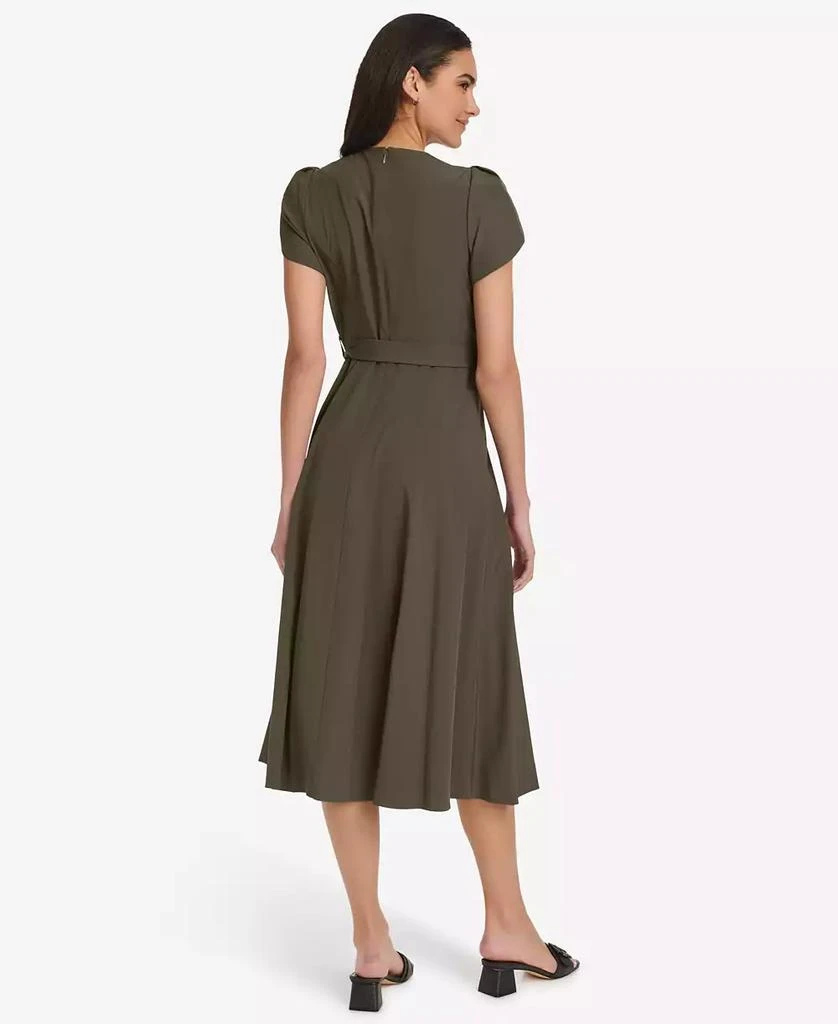 Women's Tulip-Sleeve A-Line Midi Dress – On Sale Now with Up to 63% Off