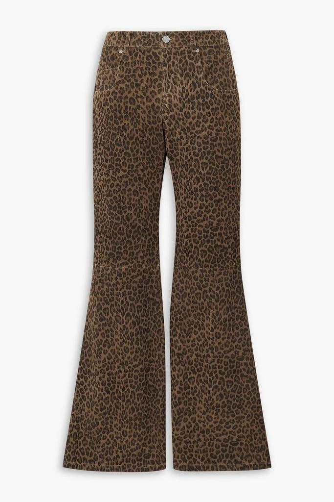 DODO BAR OR Harel leopard-print suede flared pants 1