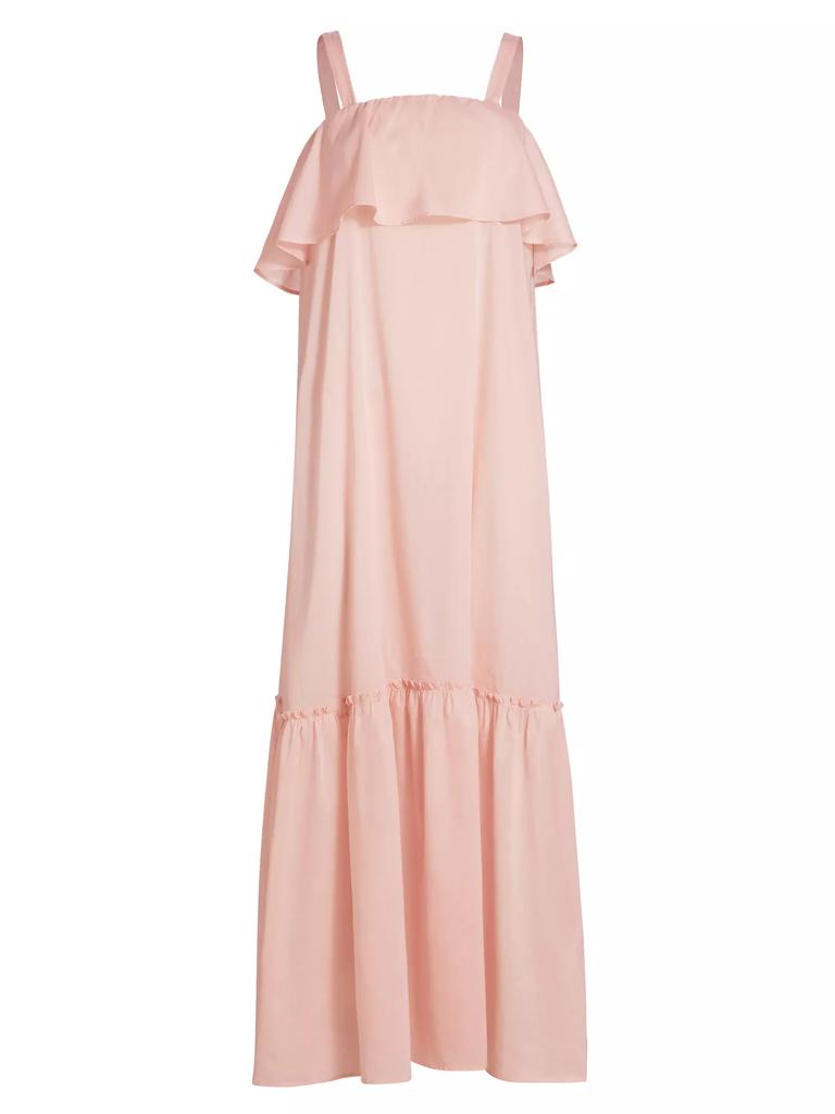 Pour Les Femmes Ruffle Maxi Dress