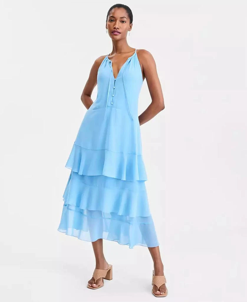 Shop Women's Mixed-Media Short-Sleeve Midi Dress, Exclusively at Macy's on  Sale at BeyondStyle  Get 61% Off Women's Mixed-Media Short-Sleeve Midi  Dress, Exclusively at Macy's with Limited-Time Flash Deals, Exclusive  Discounts, and