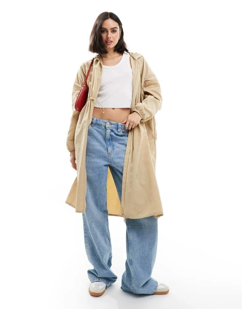 Threadbare Threadbare festival 2 in 1 rain mac in stone 1