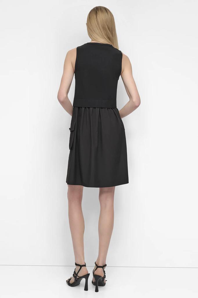 DKNY MIXED MEDIA CARGO A-LINE DRESS