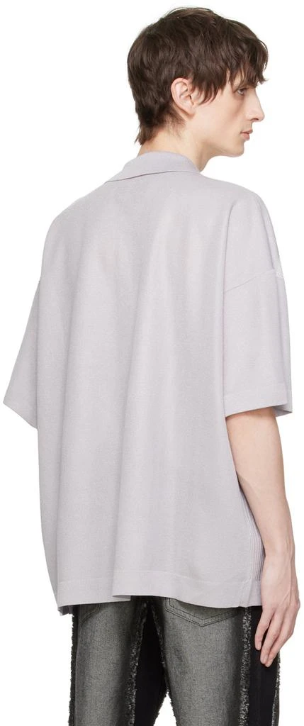 Feng Chen Wang Gray Jacquard Polo 3