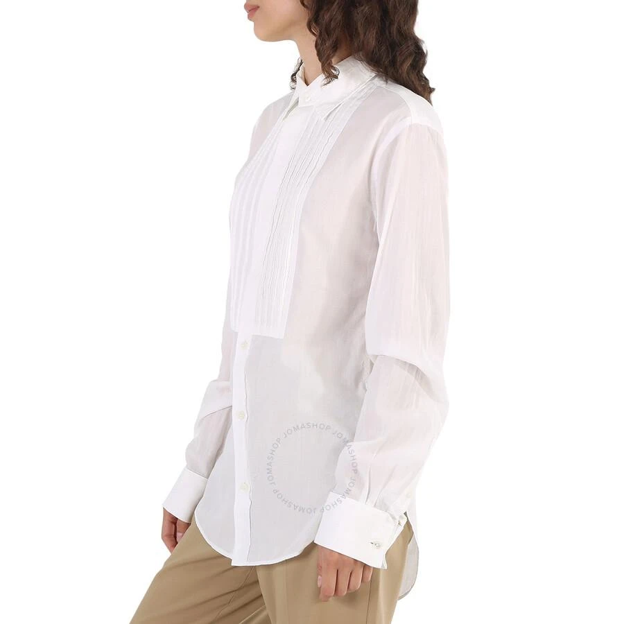 Burberry Ladies White Ribbed Panel Shirt 2