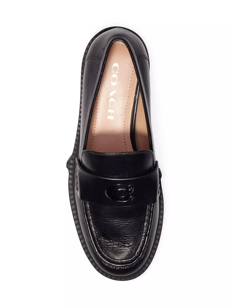 Coach Leah Leather Lug-Sole Loafers 5