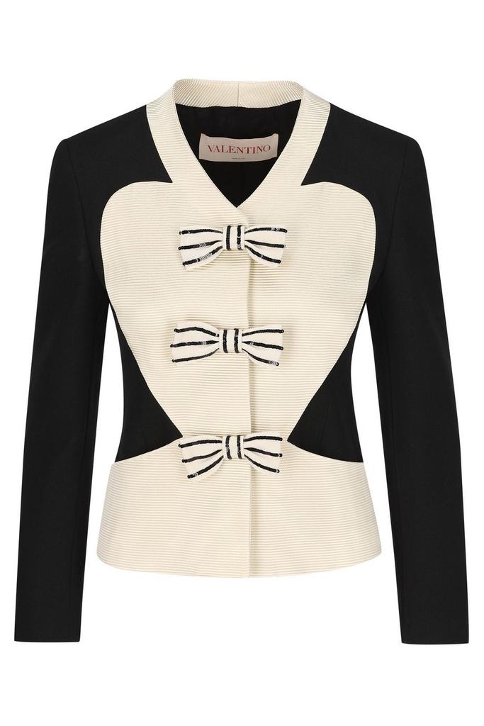 Valentino Valentino Bow Detailed Long-Sleeved Jacket