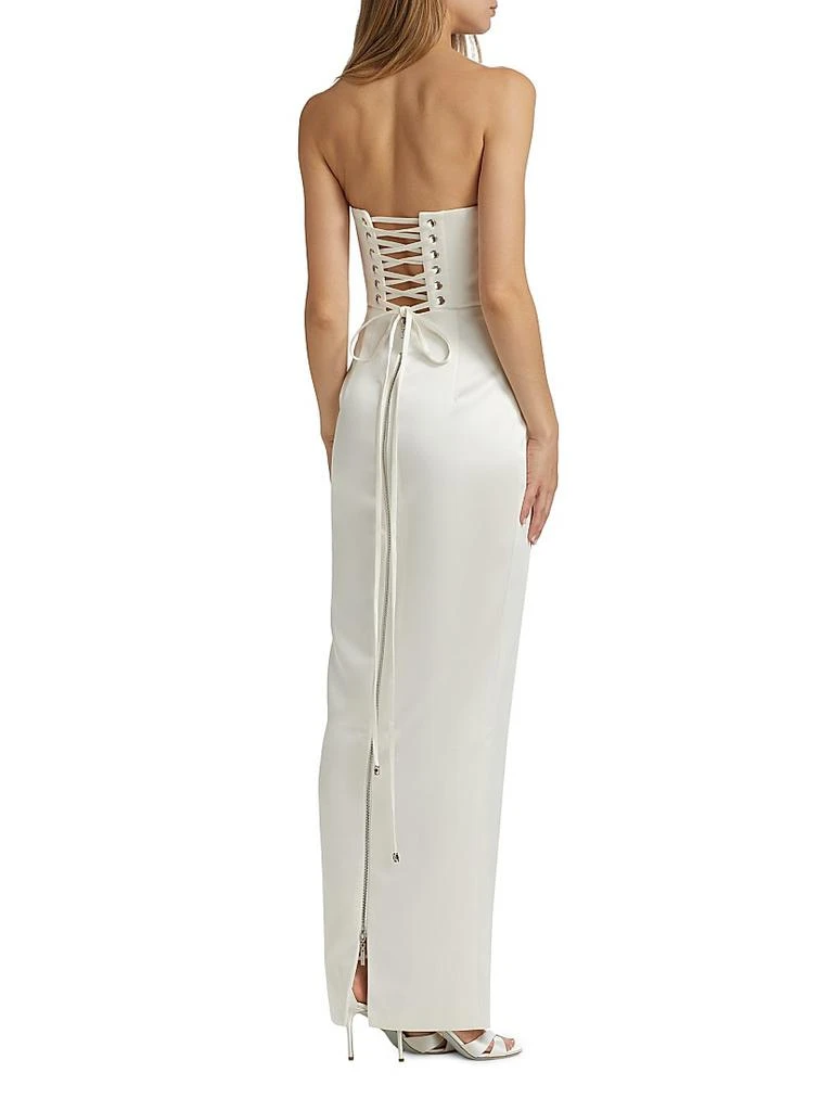 BRONX AND BANCO Florentina Corset Satin Gown 5