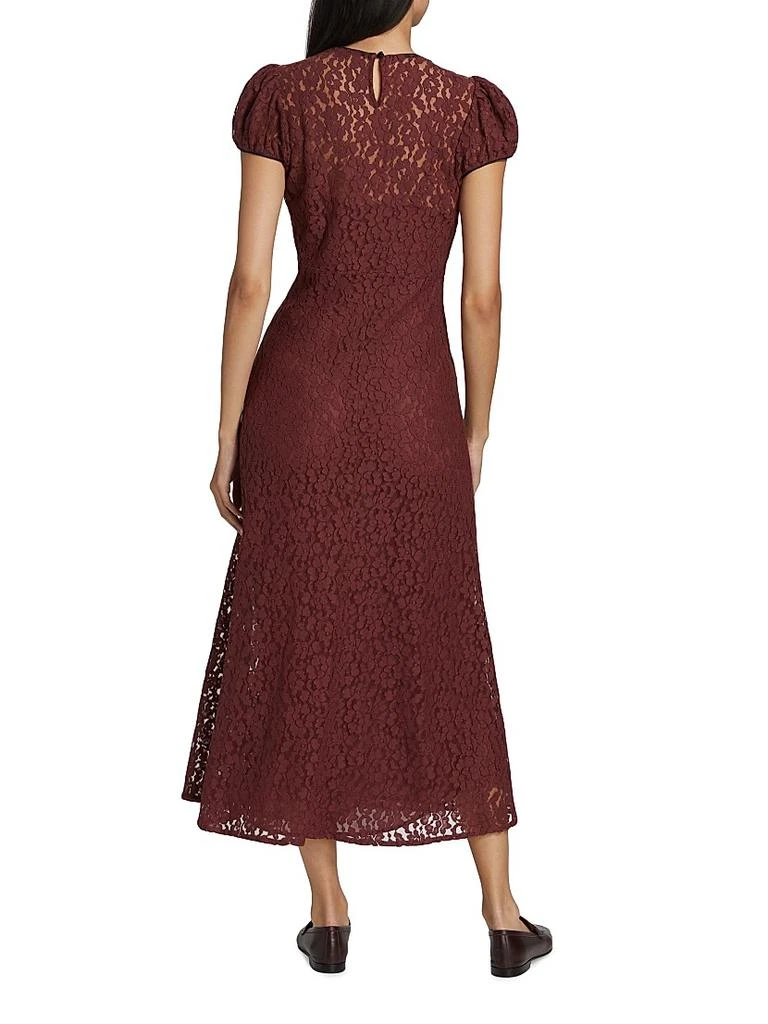 DÔEN Katarina Lace Fit & Flare Short-Sleeve Midi-Dress 5