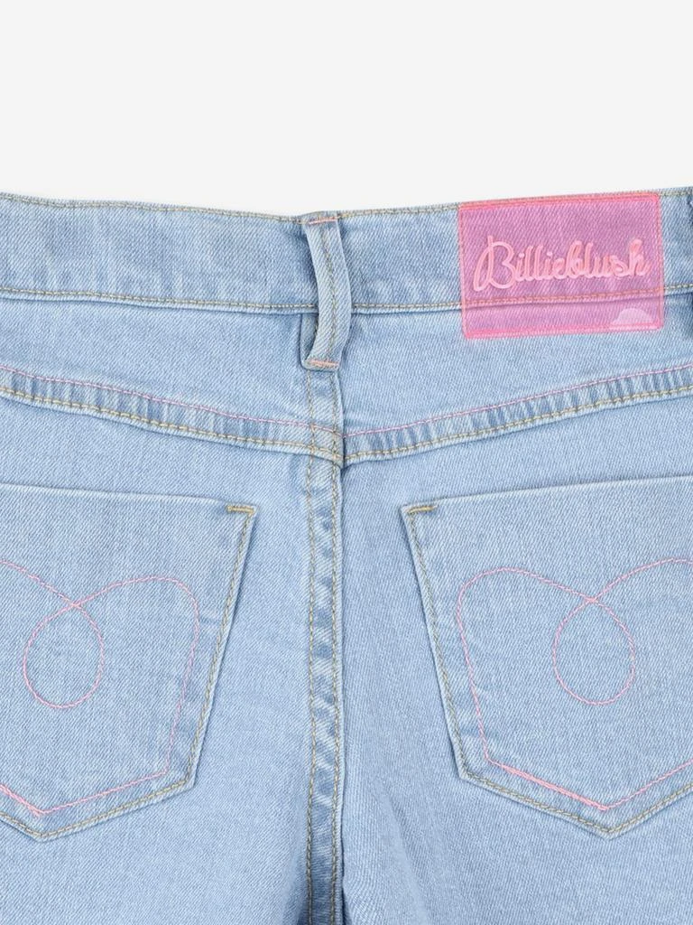 Billieblush Girls Sequin Denim Shorts in Blue 4