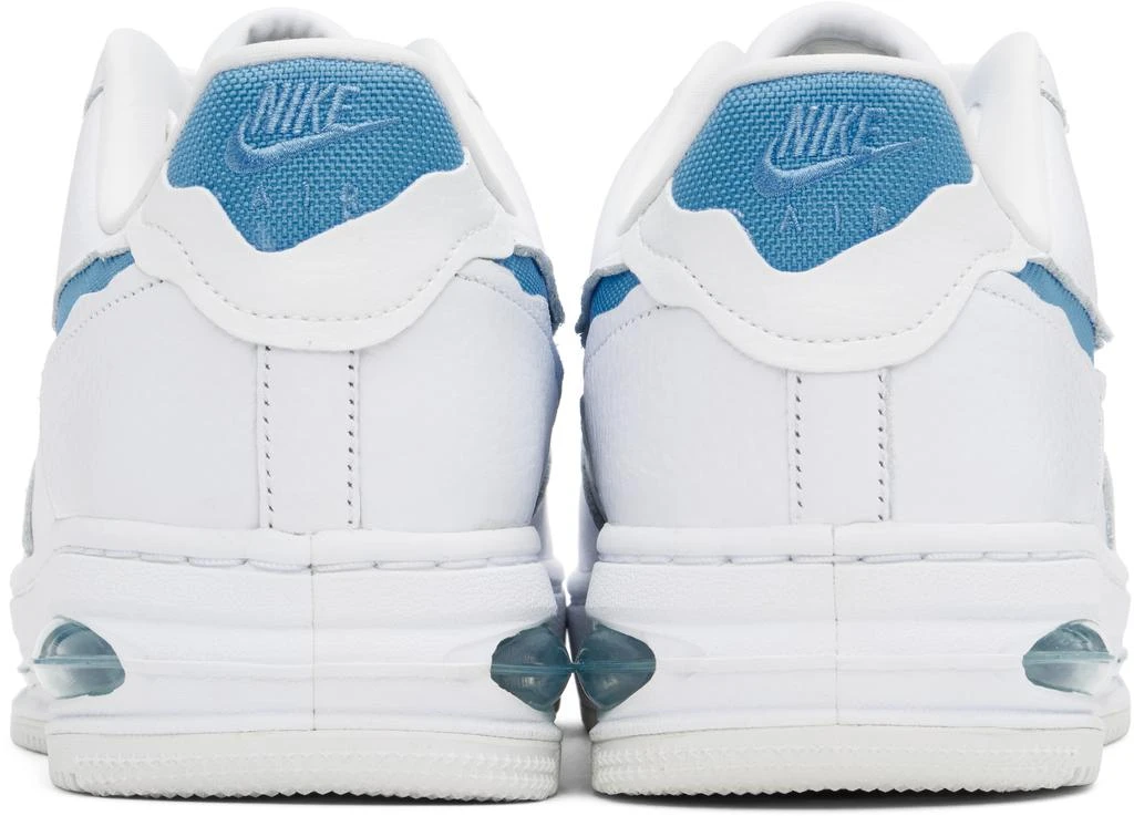 NIKE White & Blue Air Force 1 Low EVO Sneakers 2