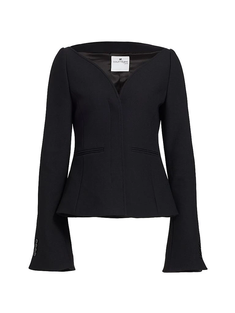 courreges Ellipse Heritage Crepe Tailored Jacket 1