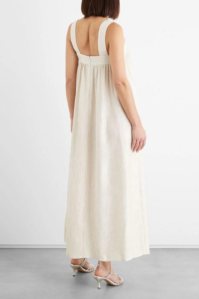 IRIS & INK Celeste crinkled-satin midi dress 3