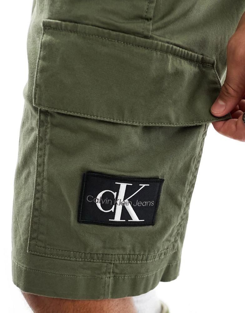 Calvin Klein Calvin Klein Jeans cargo shorts in olive green 5