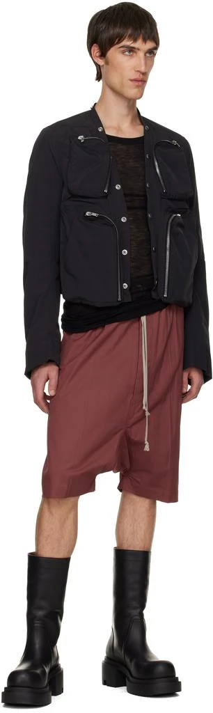 Rick Owens Black Cargo Bomber Jacket 4